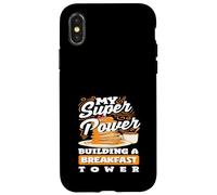 Mes crêpes super puissantes construisent une tour de petit-déjeuner Coque pour iPhone X/XS