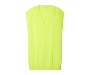 Mes Demoiselles - Pull en cachemire jaune fluo col V - Homme - Vestes - Vert - Taille: S