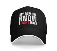 Mes Démons Savent Que Je Me Défends Unisexe Casquette De Baseball Athlétique Baseball Cap Confortable Casquette Trucker pour Sport Tennis Cyclisme