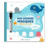 Mes dessins magiques - Animaux de la mer Efface et recommence ! Avec un feutre effaçable inclus - Carotte & Compagnie - Mila Boutan Eds - cartonné - Document jeunesse