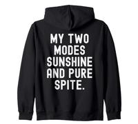 Mes Deux Modes : Soleil et Pure méchanceté (Funny Sarcastic) Sweat à Capuche