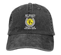 Mes Droits Ne S'Arrêtent Pas Là Où Commencent Vos Sentiments Femme Homme Chapeaux Pare-Soleil Réglable Casquette De Baseball Lègére Chapeau De Golf Casquette Trucker pour Camping Pêche Golf