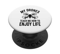 Mes Drones M'apprennent À Profiter De Drones Vol PopSockets PopGrip Adhésif