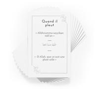 Mes Duas Invocations du Quotidien - 15 stickers duas à coller sur le mur ou la porte | Décoration murale islamique | Parfait pour l'Aid | En arabe, français et phonétique