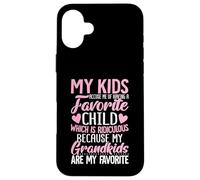 Mes Enfants m'accusent d'avoir Un Enfant préféré, Mes Petits-Enfants sont drôles Coque pour iPhone 16 Plus