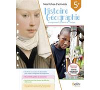 Mes fiches d'activités Histoire Géographie EMC 5e 2024 - Carine Reynaud - Belin Éducation - broché - Scolaire / Universitaire