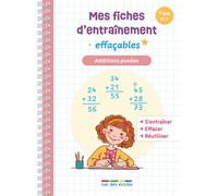 Mes fiches d'entraînement effaçables - Additions posées: S'entraîner, effacer, et réutiliser !