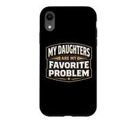 Mes Filles sont Mon problème préféré Un Papa drôle pour la fête des pères Coque pour iPhone XR