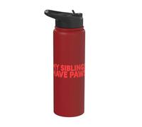 Mes frères et sœurs ont des pattes, un drôle de propriétaire de chien Stainless Steel Insulated Water Bottle