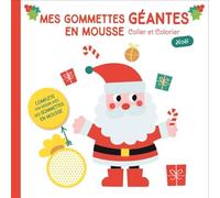 Mes gommettes géantes en mousse Père Noël de face (couverture rouge)