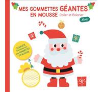 Mes gommettes géantes en mousse Père Noël de face (couverture rouge) - Collectif - Tam-Tam - broché - Document jeunesse