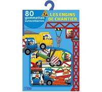 Les Engins De Chantier - 80 Gommettes Autocollantes