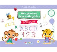 Mes grandes fiches d’entraînement effaçables - Écriture - Maternelle Lettres et chiffres : s'entraîner, effacer, recommencer ! - Collectif - Rue Des Ecoles - broché - Scolaire / Universitaire