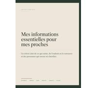 Mes informations essentielles pour mes proches: Cahier pratique pour réunir documents, comptes, contacts, souhaits personnels et accès numériques