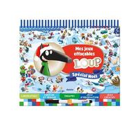 Mes jeux effaçables Loup - Spécial noël - Orianne Lallemand - Auzou Philippe Eds - relié - Document jeunesse