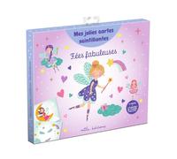 Mes jolies cartes scintillantes : Fées fabuleuses : avec 6 cartes illustrées et 6 planches de stickers pailletés