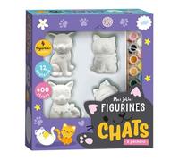 1.2.3 SOLEIL! Coffret Mes jolies figurines chats à peindre en plâtre à décorer dès 4 ans