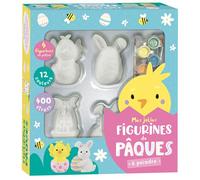 1.2.3 SOLEIL! Coffret Mes jolies figurines de Pâques à peindre – 4 figurines, 12 pots, 400 strass