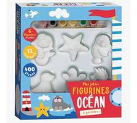 Mes jolies figurines océan à peindre - coffret créatif de figurines en plâtre à peindre et à décorer - activités manuelles pour enfants à partir de 4 ans