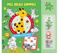 Mes jolies gommes - Animaux sauvages - Collectif - Le Ballon Eds - broché - Document jeunesse