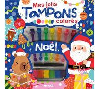 Mes jolis tampons colorés - Noël (Capybara, Père Noël) - Collectif - Hemma - Coffret - Document jeunesse