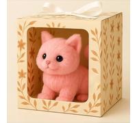 Mes Jouets de Chat réalistes, Chaton de Chat Smart Robot Qui agit comme Un Vrai Chaton, se déplace comme Un Vrai Chat, Marche, miaule et remute sa Queue Pink