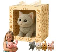 Mes Jouets de Chat réalistes, Kitten Robot Smart, apporte Une Joie et Une Chaleur sans Fin, se déplacent comme Un Vrai Chat, Marche, miaule et remue la Queue Gray