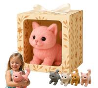 Mes Jouets de Chat réalistes, Kitten Robot Smart, apporte Une Joie et Une Chaleur sans Fin, se déplacent comme Un Vrai Chat, Marche, miaule et remue la Queue Pink