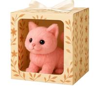 Mes Jouets pour Chat réalistes, Chaton de Robot Intelligent, mouvements et Sons réalisants, apporte Une Joie et Une Chaleur sans Fin, pour Les Enfants Adultes et la Compagnie âgée Pink