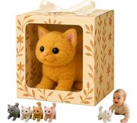 Mes Jouets réalistes pour Chats - Apportez Une Joie et Une Chaleur infinies, 2025 Nouveau Chaton Robot réaliste AI, Peluche Interactive réaliste Ultra-Douce, Peut Marcher, remuer la tête et Yellow