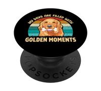 Mes journées sont remplies de moments dorés, Golden Retriever Dog PopSockets PopGrip Adhésif