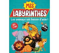 Mes Labyrinthes "Les Animaux ont besoin d'aide": Un grand livre de labyrinthes pour enfants dès 7 ans, tout en couleur ! Niveau difficile