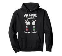 Mes Lapins m'appellent Humour Drôle Rigolo Femme Fille Lapin Sweat à Capuche