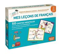 Mes leçons de français CP, CE1, CE2: 50 cartes mentales pour comprendre facilement la grammaire, l'orthographe, la conjugaison et le vocabulaire. 1 livret explicatif