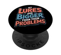 Mes leurres sont Plus Gros Que Les vôtres Pêche Estivale en Eau salée PopSockets PopGrip Adhésif