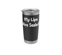 Mes lèvres sont scellées Gobelet isotherme en acier inoxydable double paroi