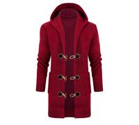 Mes Log Coat Mes Hooded Jacquard Widbreaker Mes Slim Fit Kitted Softshell Jacket Mes Daily Wear Outdoor Jackets, C-red1, L