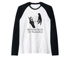 Mes Mains parlent d'elles-mêmes Deaf ASL Expression Design Manche Raglan