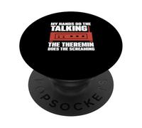 Mes Mains parlent, Le thérémine Fait Les cris Cool PopSockets PopGrip Adhésif