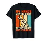 Mes Mains sont Peut-être Sales mais Mon Argent est Propre Vintage Mechanic T-Shirt
