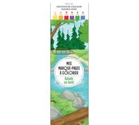 Collectif – Mes marque-pages à colorier : Balade en forêt – Inclus crayons double mine – Broché