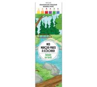 Mes marque-pages à colorier - Balade en forêt - Collectif - Marabout - broché - Livre-jeu