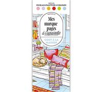 Mes marque-pages à l'aquarelle - Cosy à la maison - Collectif - Marabout - broché - Livre-jeu