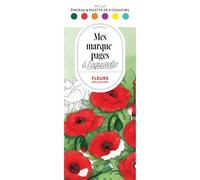 Marabout Mes marque-pages à l'aquarelle – Fleurs des champs, inclus pinceau et palette 6 couleurs