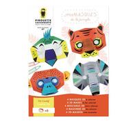 Mes masques de la jungle a colorier