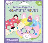 Mes Masques En Gommettes Mousse - 7 Masques + Du Fil Élastique + 120 Gommettes En Mousse