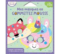 Fleurus – Masques Mes masques en gommettes mousse – 7 masques, fil élastique, 120 gommettes