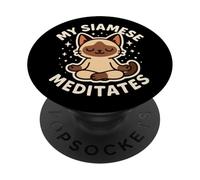 Mes méditations siamoises sur Le thème des Chats Mignons PopSockets PopGrip Adhésif