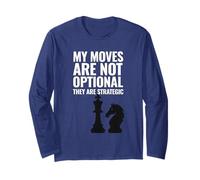 Mes mouvements sont Un Joueur d'échecs Amusant et stratégique Manche Longue