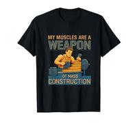 Mes Muscles sont Une Arme de Masse : Construction, Design, Gym T-Shirt